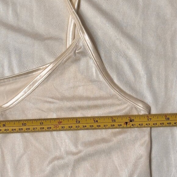 Vintage Vanity Fair Cream Silky Womens Maxi Slip Dress Size Small  Intimates - Picture 12 of 12